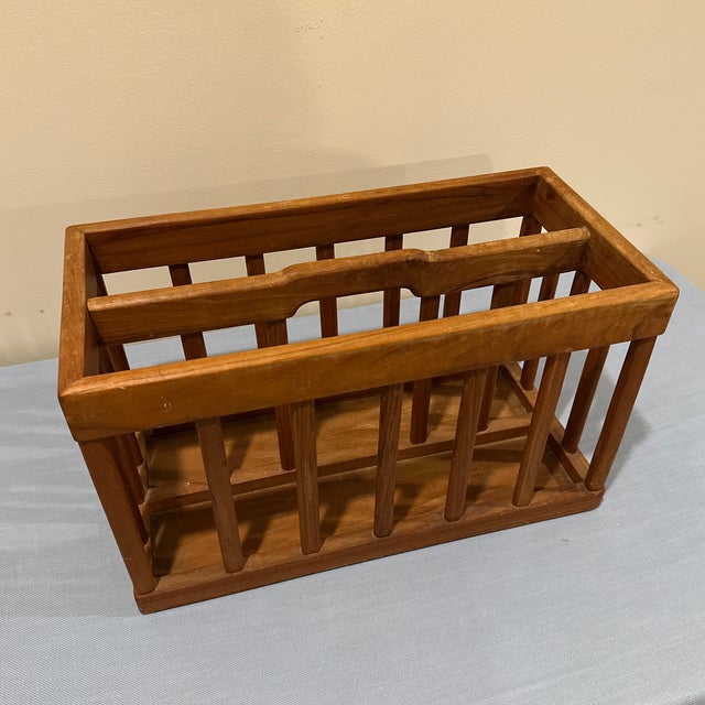 Brown Mid 20th Century Teak Danish Mid Century Magazine Holder by Goodwood For Sale - Image 8 of 11