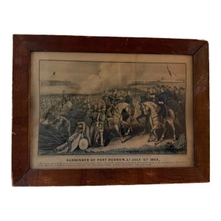 Currier & Ives Surrender of Port Hudson, Louisiana - 1863 Print with Frame For Sale