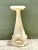 This striking vintage pedestal showcases an ornate sculptural fish design, masterfully rendered in resin and finished to...