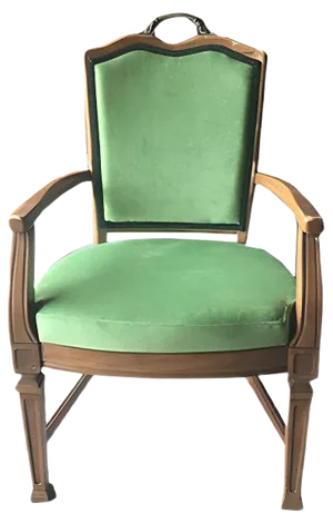 Antique French Green Armchair