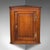 Small Antique Corner Cabinet, English, Golden Oak, Hanging Cupboard, Georgian For Sale - Image 6 of 10
