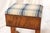 Vintage "Foot" Stool With Blue Plaid Top - Handmade Stool For Sale - Image 15 of 15