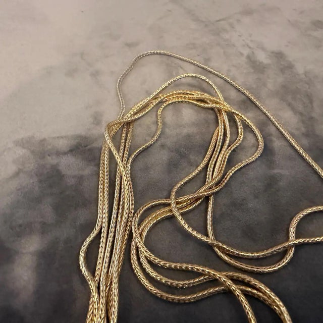 A 2000s High Quality Costume Jewelry Gilt Metal Italian Snake Necklace For Sale - Image 15 of 16