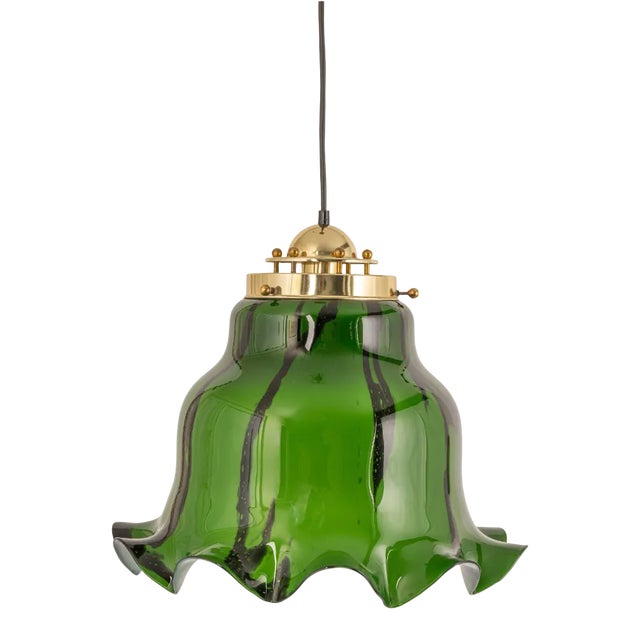 Orange Glass Pendant Light from Peill & Putzler, Germany, 1970 For Sale