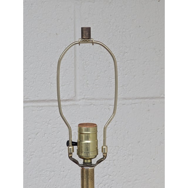 Traditional Vintage Brass Ginger Jar Table Lamp For Sale - Image 3 of 7