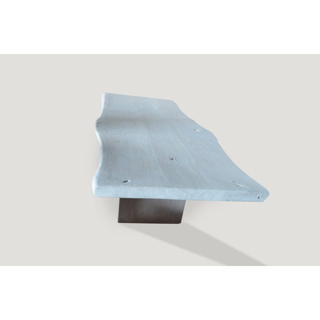 2010s Andrianna Shamaris St. Barts Teak Wood Dining Table For Sale - Image 5 of 6
