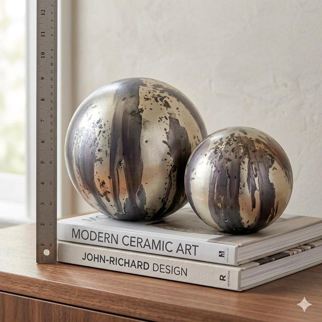 2010s John-Richard Moonlight Orbs - Set of Two For Sale - Image 5 of 5