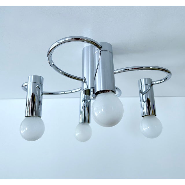 Vintage ceiling light by cosack featuring 4 lights arranged in a whirlwind fashion, all chrome, high end quality!...