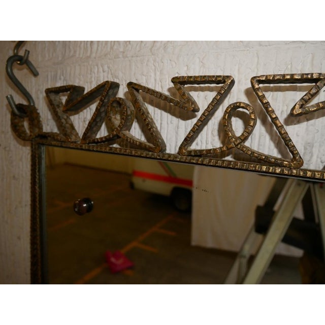 Italian Modernist Metal Mirror by Pier Luigi Colli, 1940s For Sale - Image 9 of 18