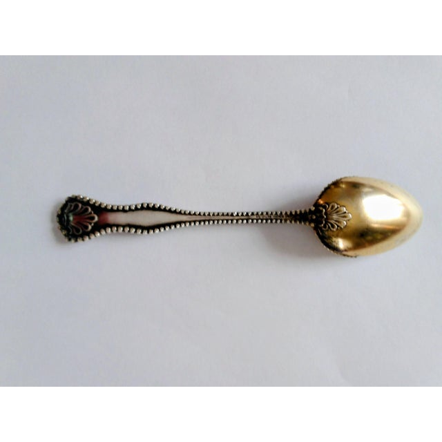 Late 19th Century Late 19th Century Charles II by Dominick and Haff Gold Wash Sterling Demitasse Spoon For Sale - Image 5 of 7