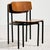Industrial Teak Chair on Metal Base For Sale - Image 3 of 18