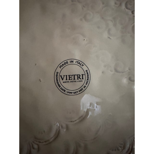 2000 - 2009 Bellezza Buttercream by Vietri (Italy) Dinner Plate For Sale - Image 5 of 8