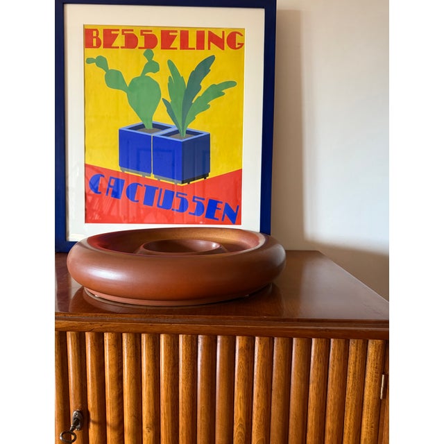 Mid-century great brown ceramic centerpiece Franco Bucci (Colbordolo, 1933 - Pesaro, 2002), Production Laboratorio Pesaro,...