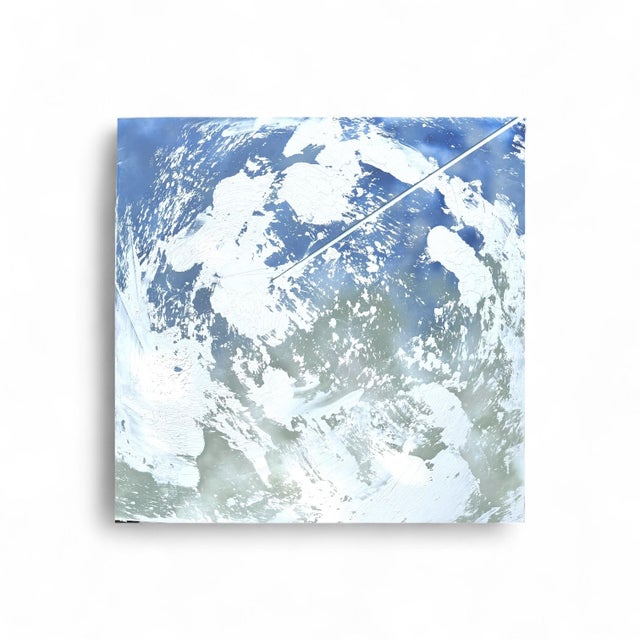 Maurice Grothausen, Abstract Architectural Work in White and Blue Tones, 1960s-1970s, Mixed Media For Sale - Image 3 of 6