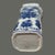 Ceramic Vintage Asian Chinoiserie Blue & White Ruffled Top Floral 12'' High Vase For Sale - Image 7 of 8