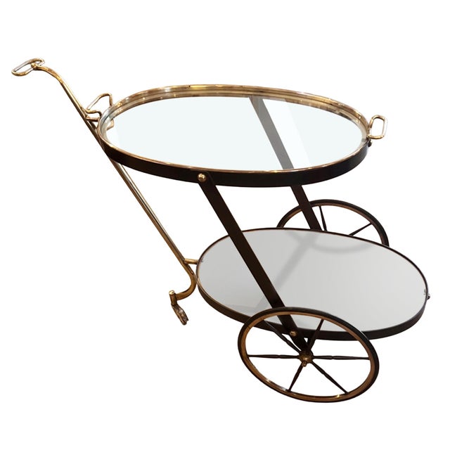 Metal Small Vintage Italian Bar Cart, 1950s For Sale - Image 7 of 7