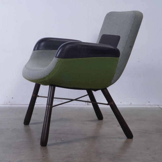 Mid-Century Modern Vitra East River Chair Green Mix 04 by Hella Jongerius For Sale - Image 3 of 13