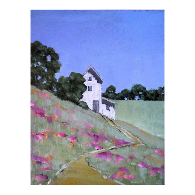 Napa Farmhouse Lynne French California Landscape 11x14 For Sale