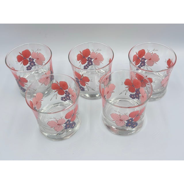 1970s Vintage JMP Marketing Galleria Old Fashioned Lowball Tumbler Glasses 5pc Set For Sale - Image 5 of 8