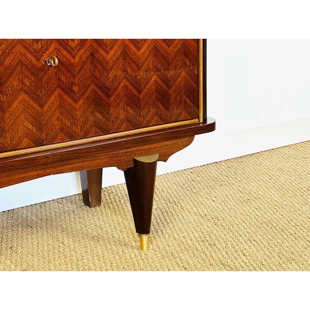 Wood Art Deco Macassar Display Cabinet, 1950s For Sale - Image 7 of 12