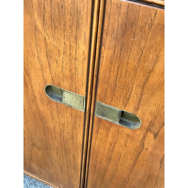 Wood Vintage Drexel Brass Pull Dresser For Sale - Image 7 of 12