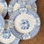 Ceramic Antique Blue & White Transferware Bread Plates by Wood & Sons Made in England "Yuan" Pattern - Set of 8 For Sale - Image 7 of 9