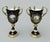 Early 20th Century Antique Pair English Coalport Three Handle Loving Trophy Cups Porcelain Urns For Sale - Image 5 of 18