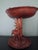 This walnut wood stand was carved in France around the 1950s. The piece features a carved deer with glass eyes and a base...