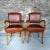Wood Set of Bridge Armchairs Mustache Back, 1950s For Sale - Image 7 of 8