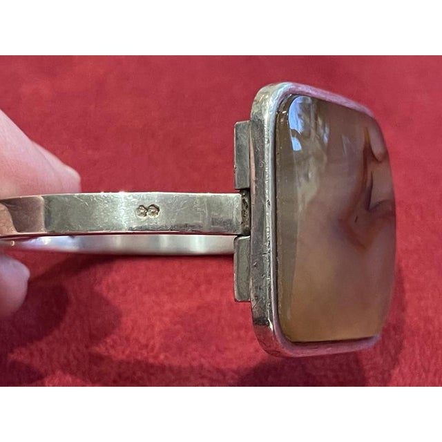 Beige Silver and Tiger's Eye Bracelet from Christian Lacroix For Sale - Image 8 of 11