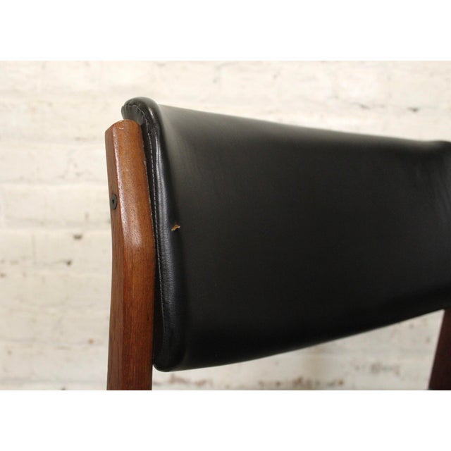 Black Mid 20th Century Set of Six Teak Chairs Attributed to Bramin Mobler - Made in Denmark For Sale - Image 8 of 13