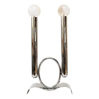 Art Deco Chrome Table Lamp, Vienna, 1920s For Sale