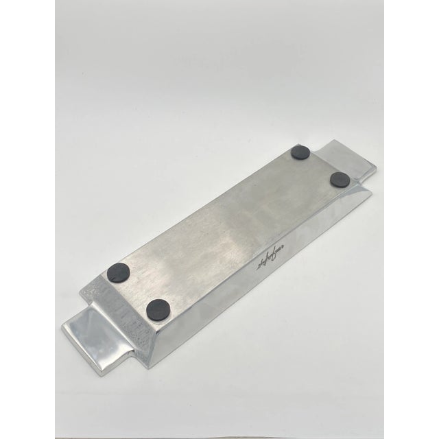 Metal 2000s Julia Knight Serving Dish With Mother of Pearl Handles For Sale - Image 7 of 8