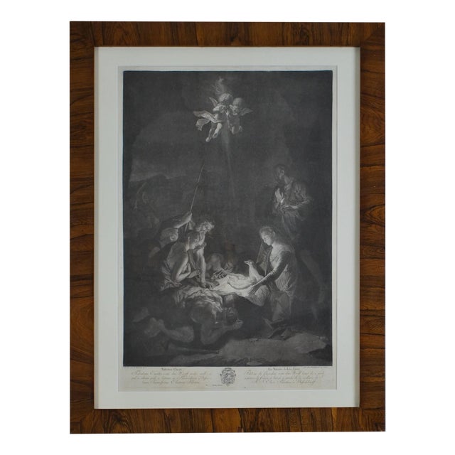 Johann Elias Haid after Adriaen van der Werff, The Nativity, 1770s, Mezzotint, Framed For Sale