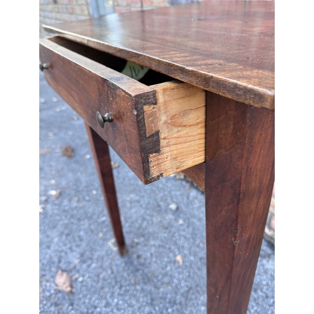 Brown 19th Century Single Drawer French Side Table For Sale - Image 8 of 11