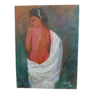 Oil Painting on Canvas by Spanish Listed Artist Domingo Prieto For Sale