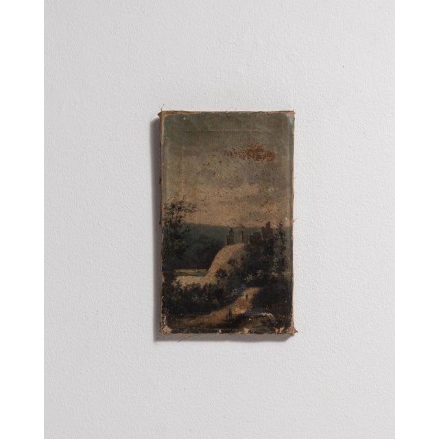 Early 20th Century France Chocolate Canvas Painting For Sale - Image 15 of 15