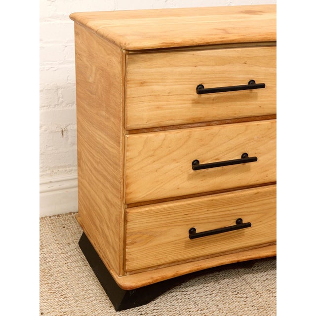 Chestnut Vintage Sculptural Oak Wood Nine-Drawer Dresser For Sale - Image 8 of 12