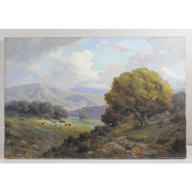 Vintage Angel Espoy Pastoral Landscape Painting For Sale - Image 4 of 5