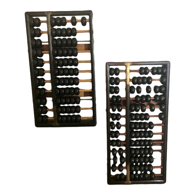 Two Vintage/Antique Abacus W/Brass Detail For Sale