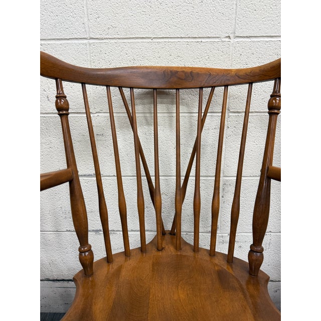 Ethan Allen Vintage Ethan Allen Heirloom Maple Nutmeg Fiddleback Duxbury Dining Chairs For Sale - Image 4 of 12