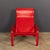 Contemporary 20th Century Italian Red Leather Chair by Toussaint & Angeloni for Matteo Grassi, 1970 For Sale - Image 3 of 18
