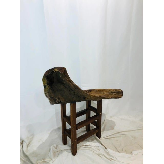 Brown Vintage Hand Crafted Driftwood Bench For Sale - Image 8 of 11