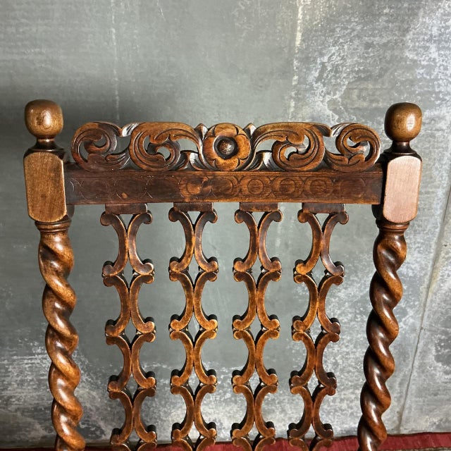 Jacobean Chairs, 1920s, Set of 6 For Sale - Image 6 of 7