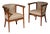 Pair of Art Nouveau Armchairs, attributed to Angelo Sello, Italy, early 20th cen For Sale