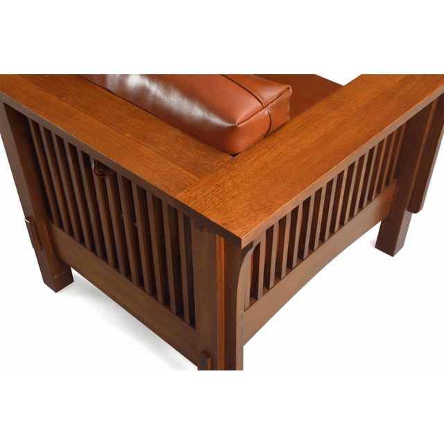 Mission Craftsman Crofter Mission Style Arm Chair - Chestnut For Sale - Image 3 of 10