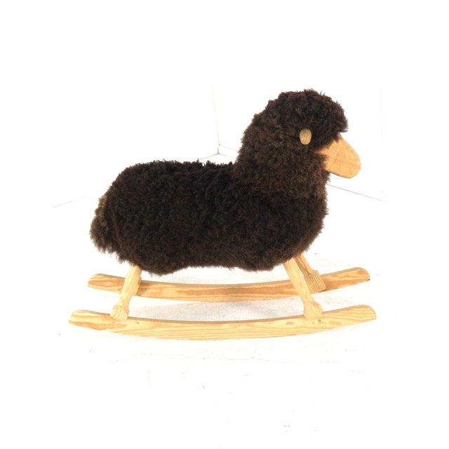 Modern Swing Sheep in Wool from Povl Kjer, Denmark, 1980s For Sale - Image 3 of 14