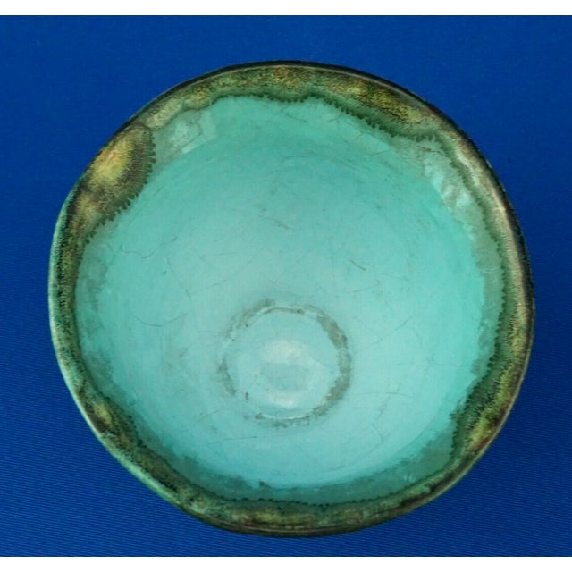Turquoise Ceramic Bowl Vase by Pietro Melandri for Exfornace Calzi, Italy, 1920s For Sale - Image 6 of 18