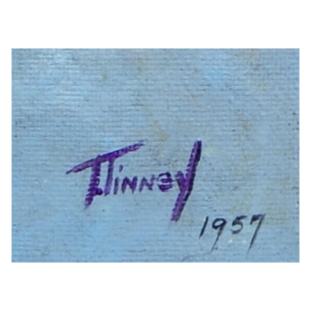Mid Century Fruits & Flowers Still Life by T. Tinney For Sale - Image 4 of 5