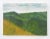 Oil on canvas impressionist painting of green hills landscape. Unsigned. Unframed.